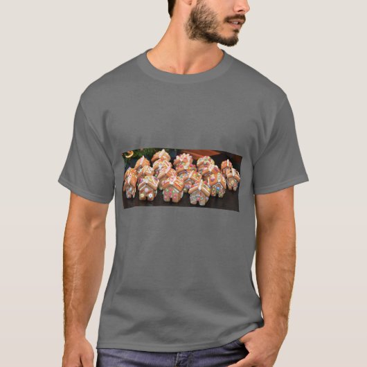 Kersthuisje van gemberkoek t-shirt (Voorkant)