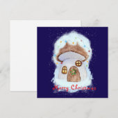 Kersthuisje voor de fee feestdagenkaart (Voorkant / Achterkant)