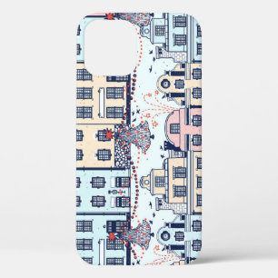 Kersthuizen,  feestelijk patroon. Case-Mate iPhone case