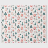 Kersthuizen inpakpapier - Vakantiedorp (Vlak)