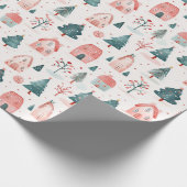 Kersthuizen inpakpapier - Vakantiedorp (Hoek)