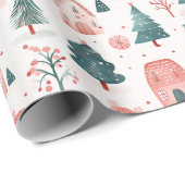 Kersthuizen inpakpapier - Vakantiedorp (Rol Hoek)