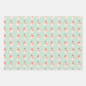 Kersthuizen, Kerstman, Frosty en Bows Inpakpapier Vel (Voorkant 2)