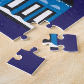 Kersthuizen: platte  illustratie. legpuzzel (Zijkant)