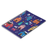 Kersthuizen: platte  illustratie. notitieboek (Linkerzijde)