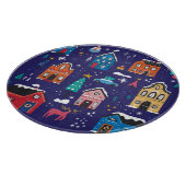 Kersthuizen: platte  illustratie. snijplank (Hoek)