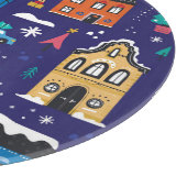 Kersthuizen: platte  illustratie. snijplank (Hoek)