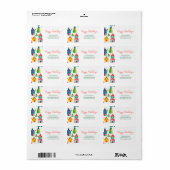 Kersthuizen Prettig Kerstfeest Etiket (Full Sheet)