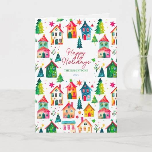 Kersthuizen Prettige Feestdagen (Voorkant)