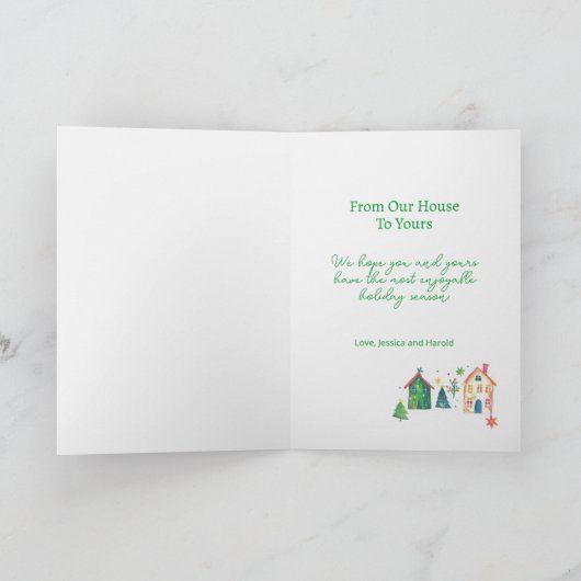 Kersthuizen Prettige Feestdagen (Binnen)