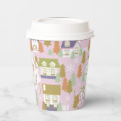 Kersthuizen Roze papieren bekers (Links)