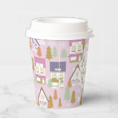 Kersthuizen Roze papieren bekers (Rechts)