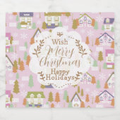 Kersthuizen Roze Sparkling Wijnetiket (Enkel label)