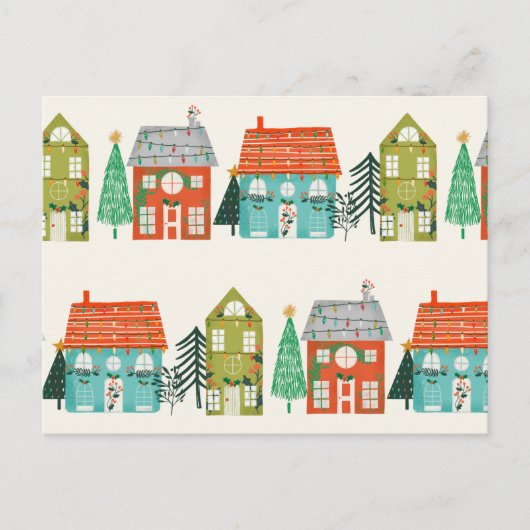 Kersthuizen White Briefkaart (Voorkant)