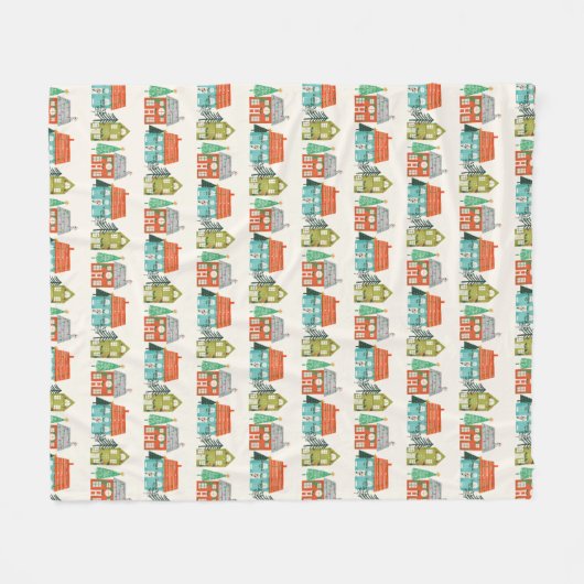 Kersthuizen White Fleece Deken (Voorkant (Horizontaal))