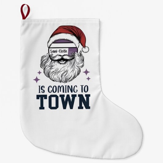 Kersthulp RN-verpleegster Kerstman Grote Kerstsok (Voorkant)
