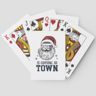 Kersthulp RN-verpleegster Kerstman Pokerkaarten