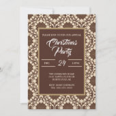 Kersthulst, Antieke Crème & Bruin Feestdagenkaart (Voorkant)