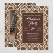 Kersthulst, Antieke Crème & Bruin Feestdagenkaart (Voorkant / Achterkant)