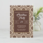 Kersthulst, Antieke Crème & Bruin Feestdagenkaart (Staand voorkant)