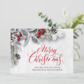 Kersthulst Bedrijfs Kerstgroetkaart Feestdagenkaart (Staand voorkant)