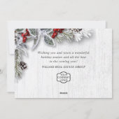 Kersthulst Bedrijfs Kerstgroetkaart Feestdagenkaart (Achterkant)