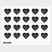 Kersthulst beter samen Zwarte Hart Sticker (Vel)