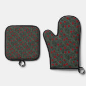 Kersthulst Christmas Ovenwant & Pannenlap Set (Voorkant)