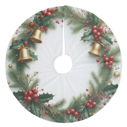 Kersthulst Fleece Kerstboom Rok (Voorkant)