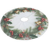 Kersthulst Fleece Kerstboom Rok (Gekanteld)