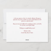 Kersthulst groen botanisch foto wit feestdagenkaart (Achterkant)