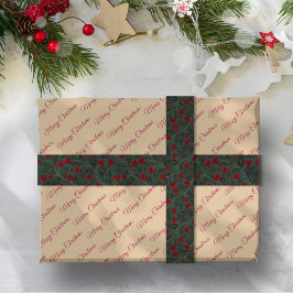 Kersthulstbes Kerstmis Grosgrain Lint
