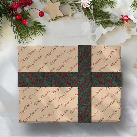 Kersthulstbes Kerstmis Grosgrain Lint