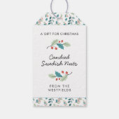 Kersthulstbessen Thema Voedsel Cadeaulabel (Achterkant)