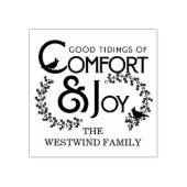 Kersthulstbessen Troost en Vreugde Kerstmis Rubberstempel (Afrduk)