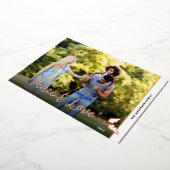 Kersthulstfoto Vrede & Liefde Roze Goud Folie Feestdagenkaart (Gedraaid)