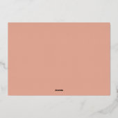 Kersthulstfoto Vrede & Liefde Roze Goud Folie Feestdagenkaart (Achterkant)