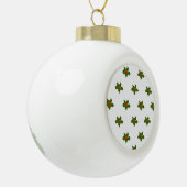 Kersthulstpatroon keramische bal ornament (Links)