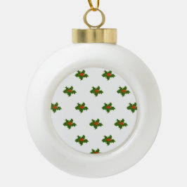 Kersthulstpatroon keramische bal ornament