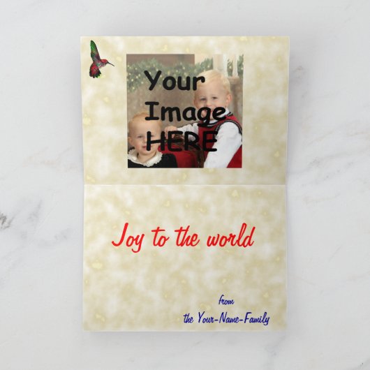 Kersthummers Feestdagen Kaart (Binnen)