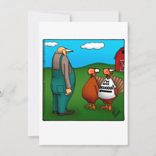 Kersthumor Dinerparty Uitnodigingen (Voorkant)