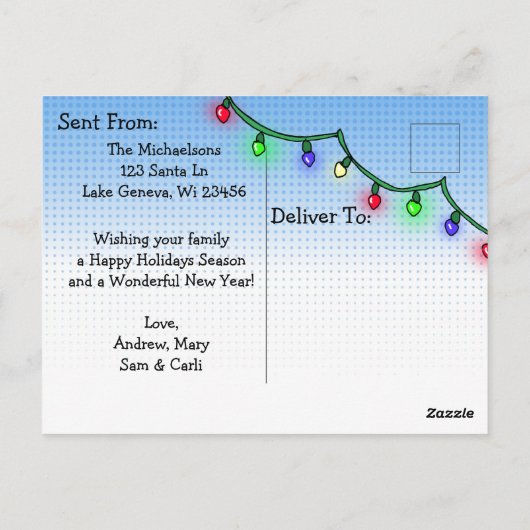 KerstHumor Funny Retro Lady Toasting Briefkaart (Achterkant)