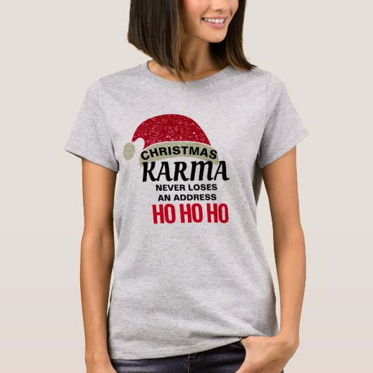  kerstHumor Karma T-Shirt Design (Voorkant)