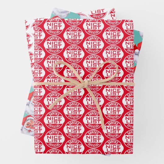 kerstHumor | Officiële Nice-lijst van Santa Inpakpapier Vel (In situ)