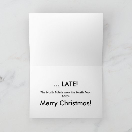 KerstHumor Santa Greeting - Klimaatverandering Feestdagen Kaart (Binnen)