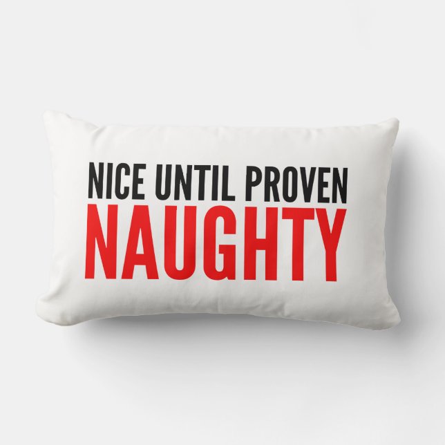 Kersthumorcitaat Leuk Totdat Het Naughty Wordt Bew Kussen (Voorkant)