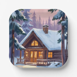 Kersthut Bos Winter Sneeuw Vakantie Papieren Bordje