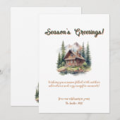 Kersthut Evergreen Mountain Outdoor Design Feestdagenkaart (Voorkant / Achterkant)