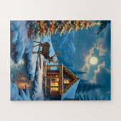 Kersthut sneeuw kunst legpuzzel (Horizontaal)