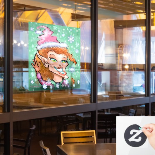 Kersti Elf Window Cling Raamsticker (Restaurant Raam)